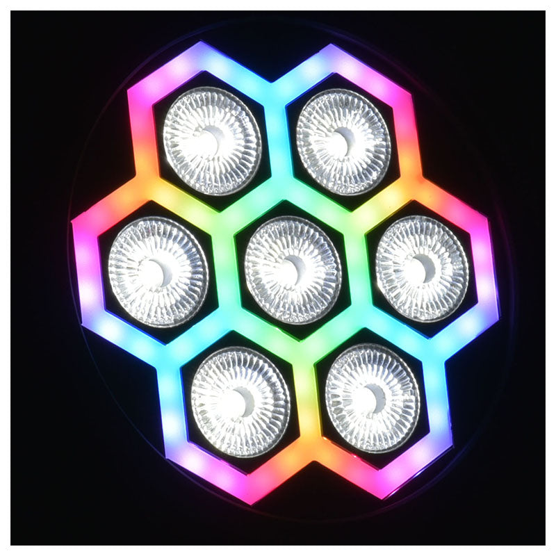 LIGHT4ME FRAME PAR 7x12 LED RGBW effetto luce spotlight
