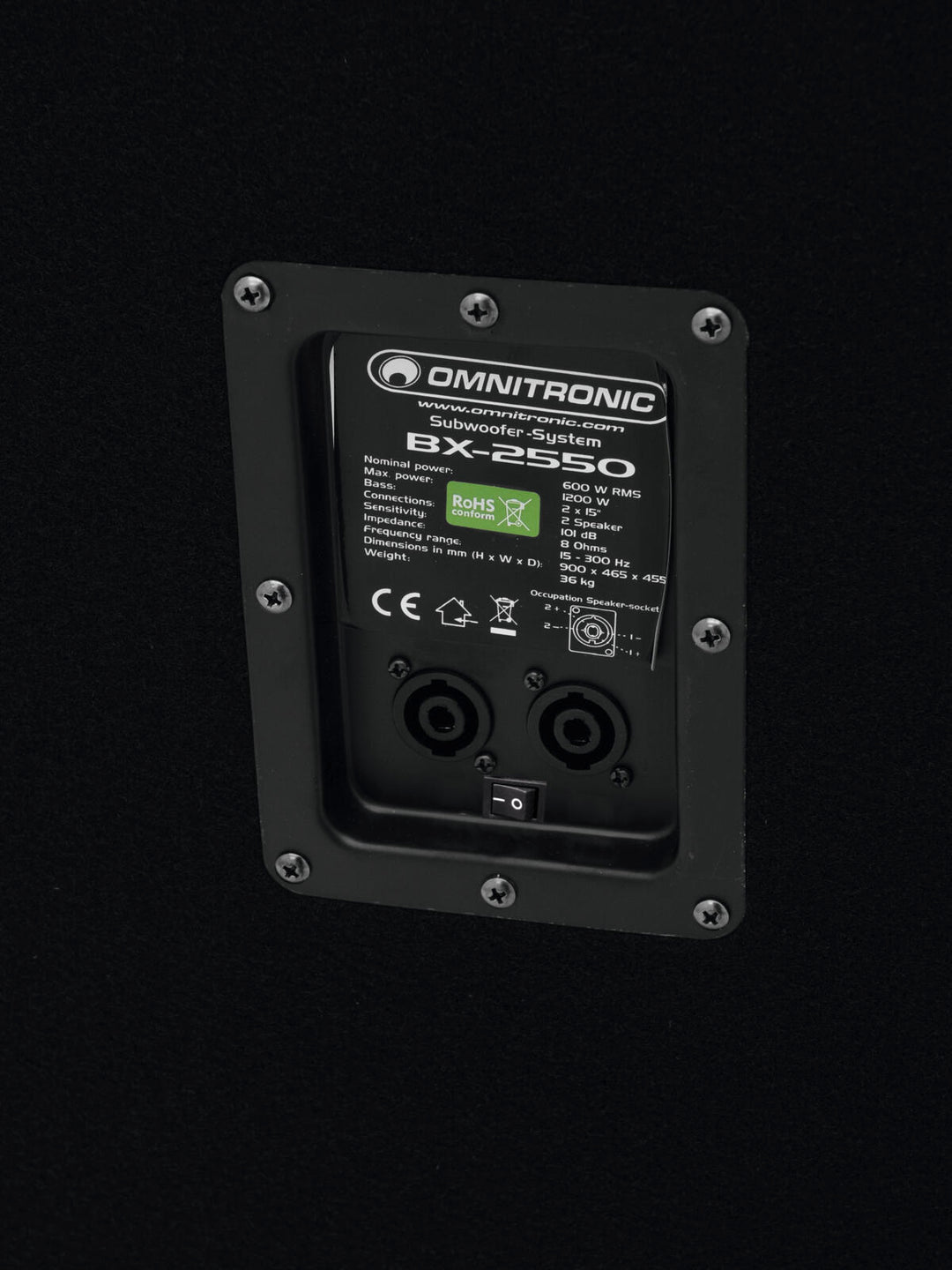 OMNITRONIC BX-2550 Subwoofer 1200W
