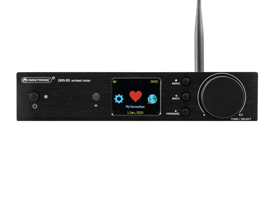 OMNITRONIC DRS-95 Radio Internet con DAB+ e Bluetooth