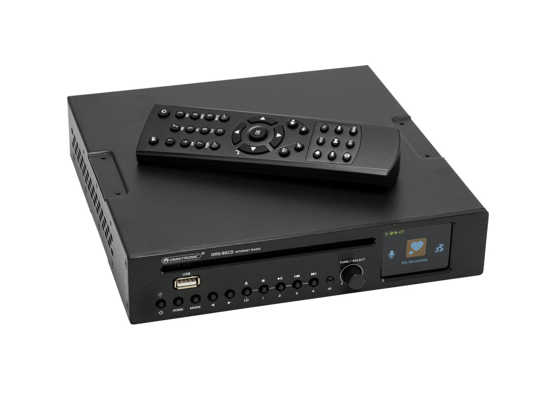 OMNITRONIC DRS-95CD radio Internet con DAB+, Bluetooth e lettore CD