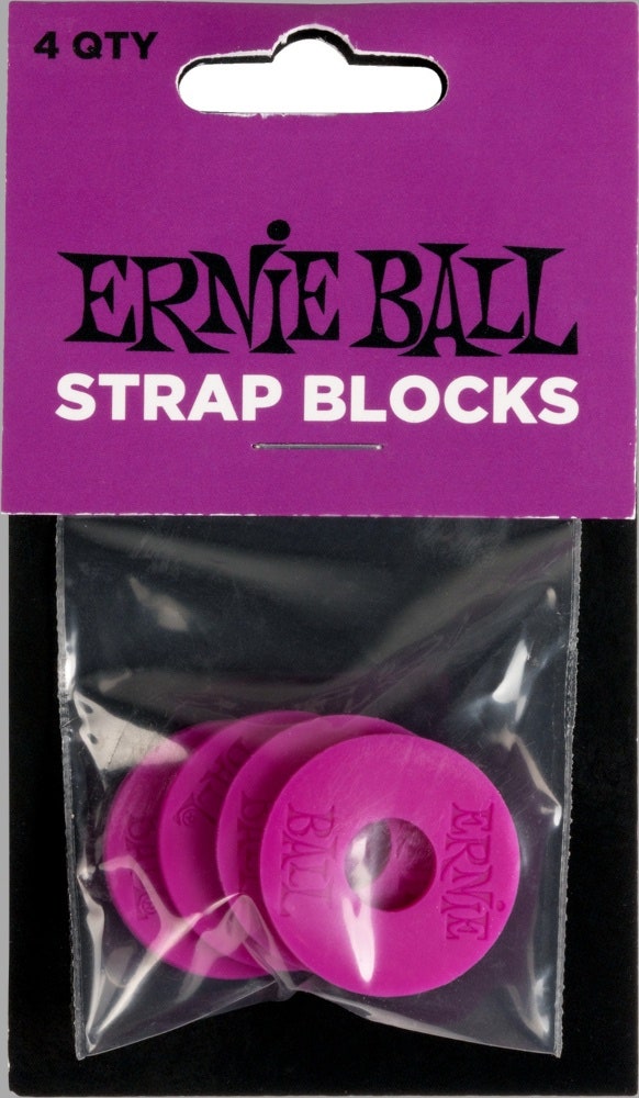 Ernie Ball 5618 Blocchi per tracolla, Viola, 4 pz