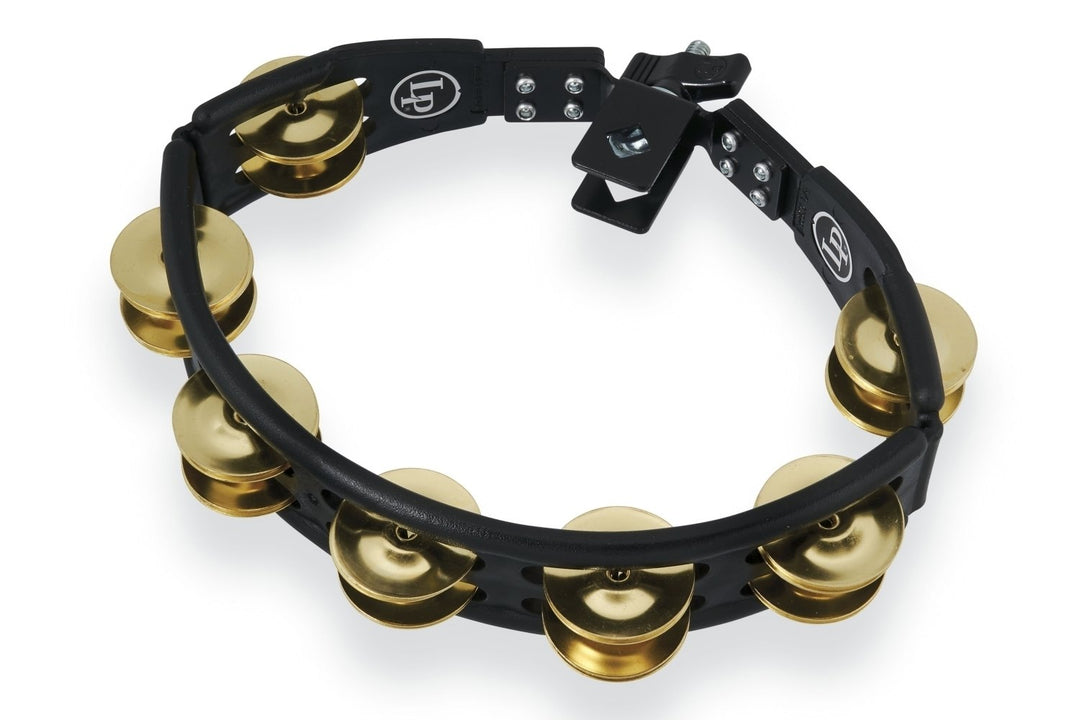 Latin Percussion Tambourine Cyclops mountable - Brass Jingles, nero (LP175)