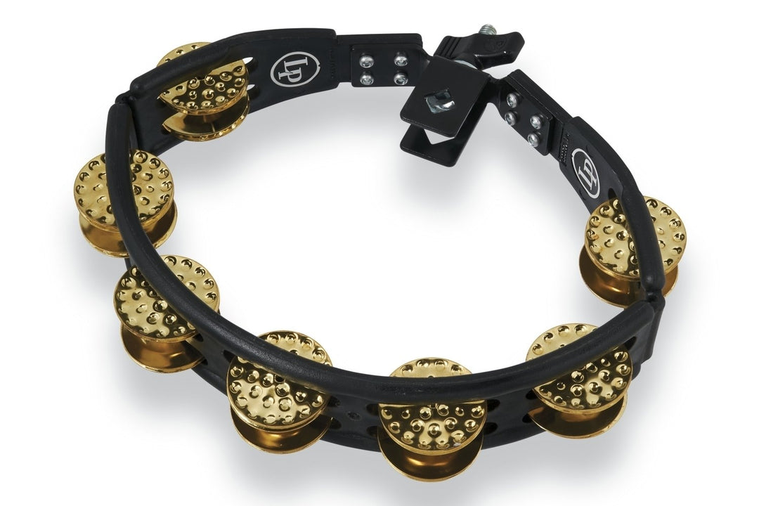 Latin Percussion Tambourine Cyclops montabile - Dimpled Brass, black (LP179)