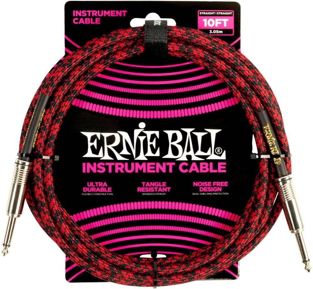 Ernie Ball 6394 Instrument Cable 3 M (10 ft) - Black & Red