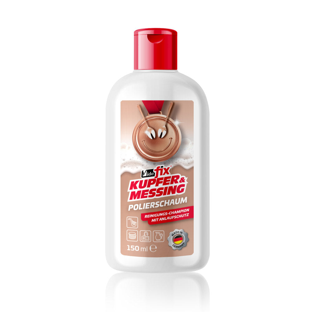 Schiuma lucidante Vido per ottone, rame e bronzo, 150 ml