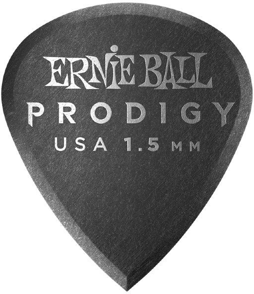 Mini plettri Prodigy Ernie Ball EB-9200 1.5mm Black, confezione da 6