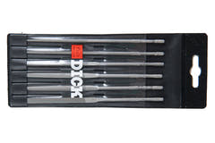 F.Dick set di lime ad ago con 6 lime, 140 mm, taglio 2, in custodia