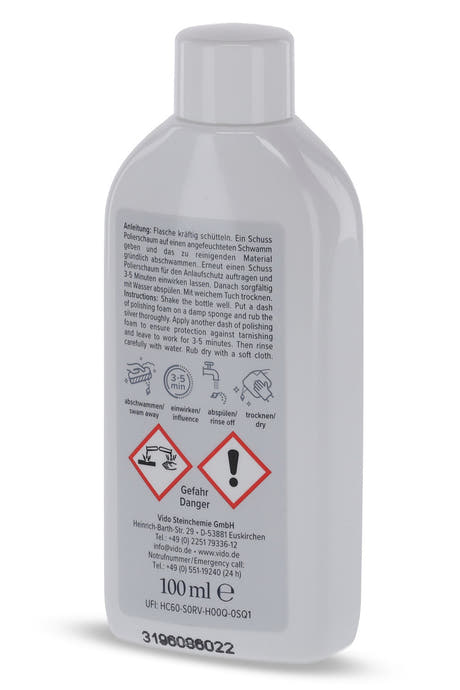 Vido schiuma lucidante per superfici argentate, 100 ml