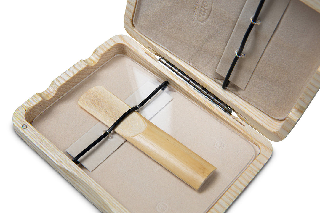 GEWA custodia per ance Saxophone Baritone 6 ance - vernice naturale