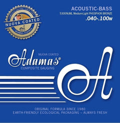 Adamas Corde per basso acustico Nuova rivestite - Set 4-string med-light (5300NU-ML)