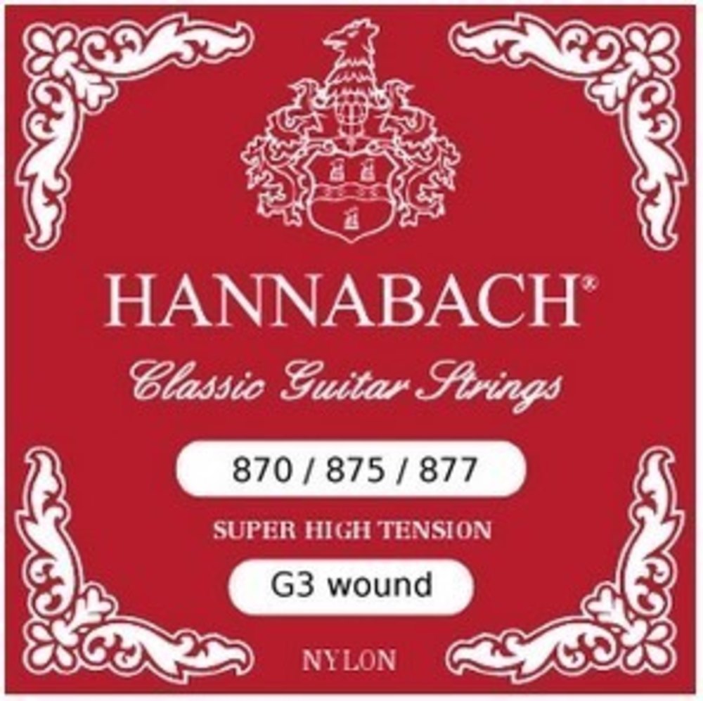 Hannabach 877SHT corda G3 avvolta in alluminio, super high tension
