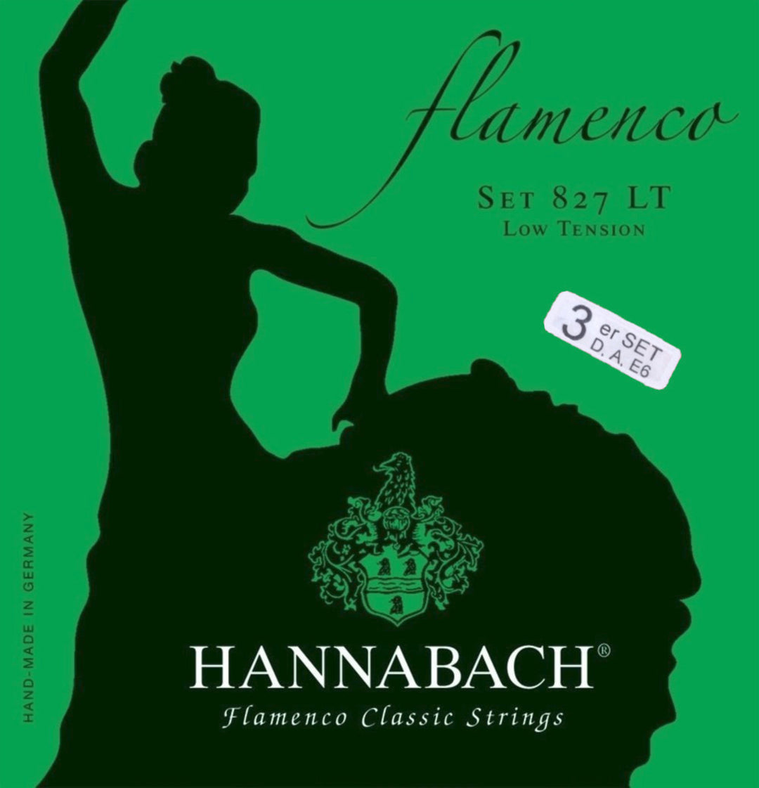 Hannabach Strings per chitarre classiche Serie 827 Low Tension Flamenco - Set di 3 bassi (8277LT)