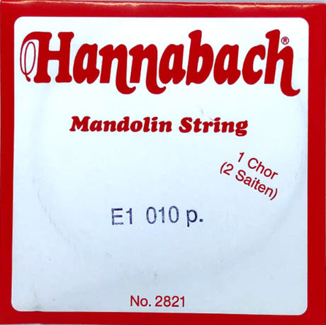 Hannabach 2821010 corda per mandolino E .010", coppia