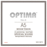 Optima No. 6 A5 corda per chitarra classica, argentata, medium tension