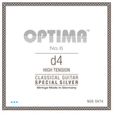Optima No. 6 D4 corda per chitarra classica, argentata, alta tensione