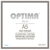 Optima No. 6 A5 corda per chitarra classica, argentata, high tension