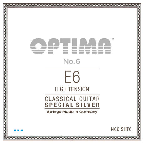 Optima No. 6 corda E6 per chitarra classica, argentata, high tension
