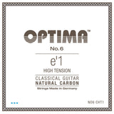 Corda E1 Optima No. 6 per chitarra classica, carbonio, high tension