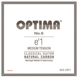 Corda E1 Optima No. 6 per chitarra classica, carbonio, medium tension