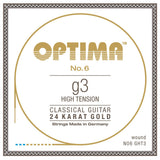 Optima No. 6 G3 corda per chitarra classica, dorata, alta tensione