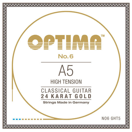 Optima No. 6 corda A5 per chitarra classica, dorata, tensione high