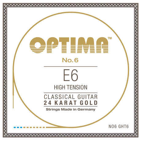 Optima No. 6 E6 corda per chitarra classica, dorata, High tension
