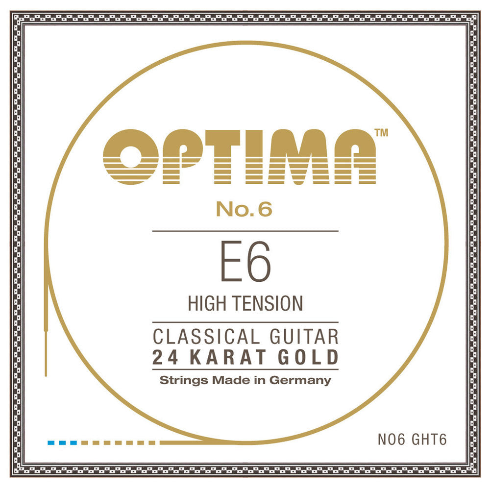 Optima No. 6 E6 corda per chitarra classica, dorata, High tension