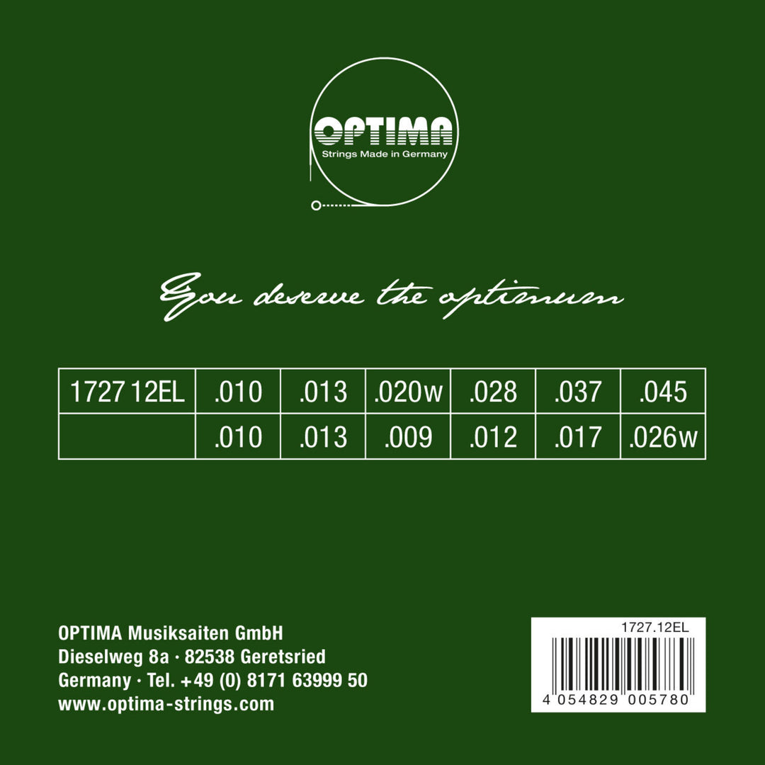 Optima Strings corde per Chitarre acustiche in bronzo - set da 12 corde (1727.12EL)