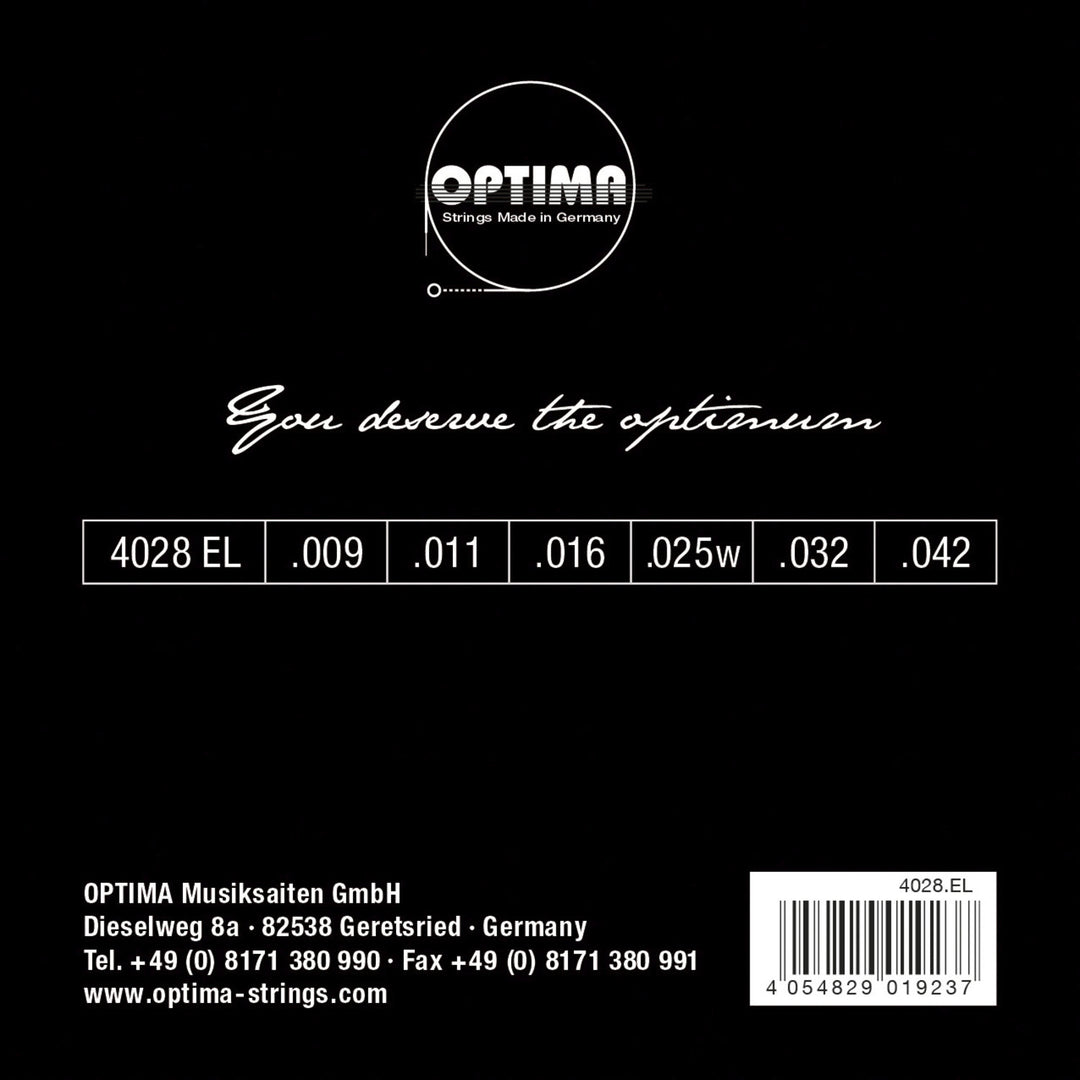 Optima corde per chitarre elettrica Chrome round wound - set (4028EL)