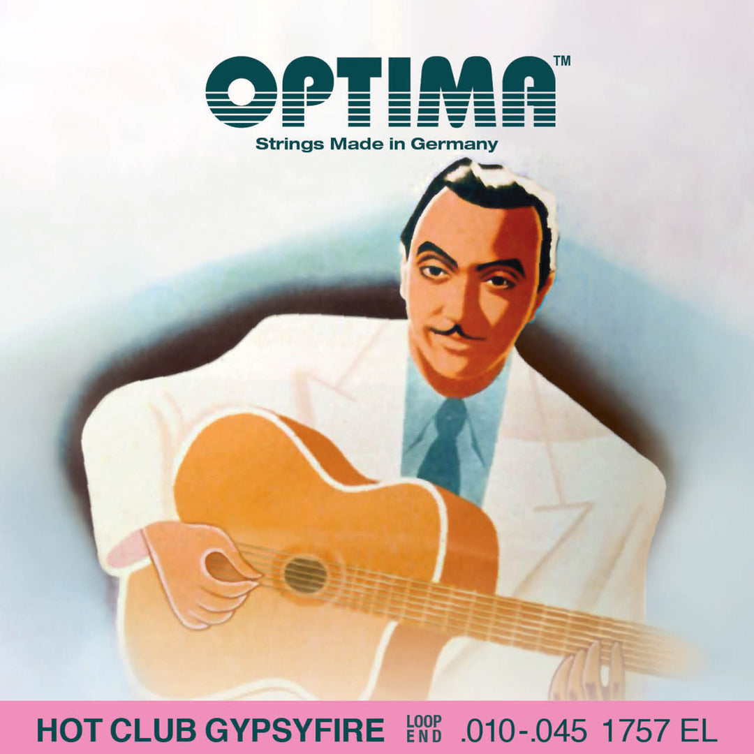 Corde Optima per chitarra acustica Hot Club Gypsyfire silver plated - set con estremità ad asola (1757EL)