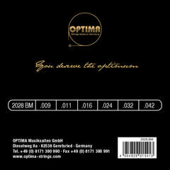 Corde Optima per e-guitar, corde Gold round wound - Set (2028BM)