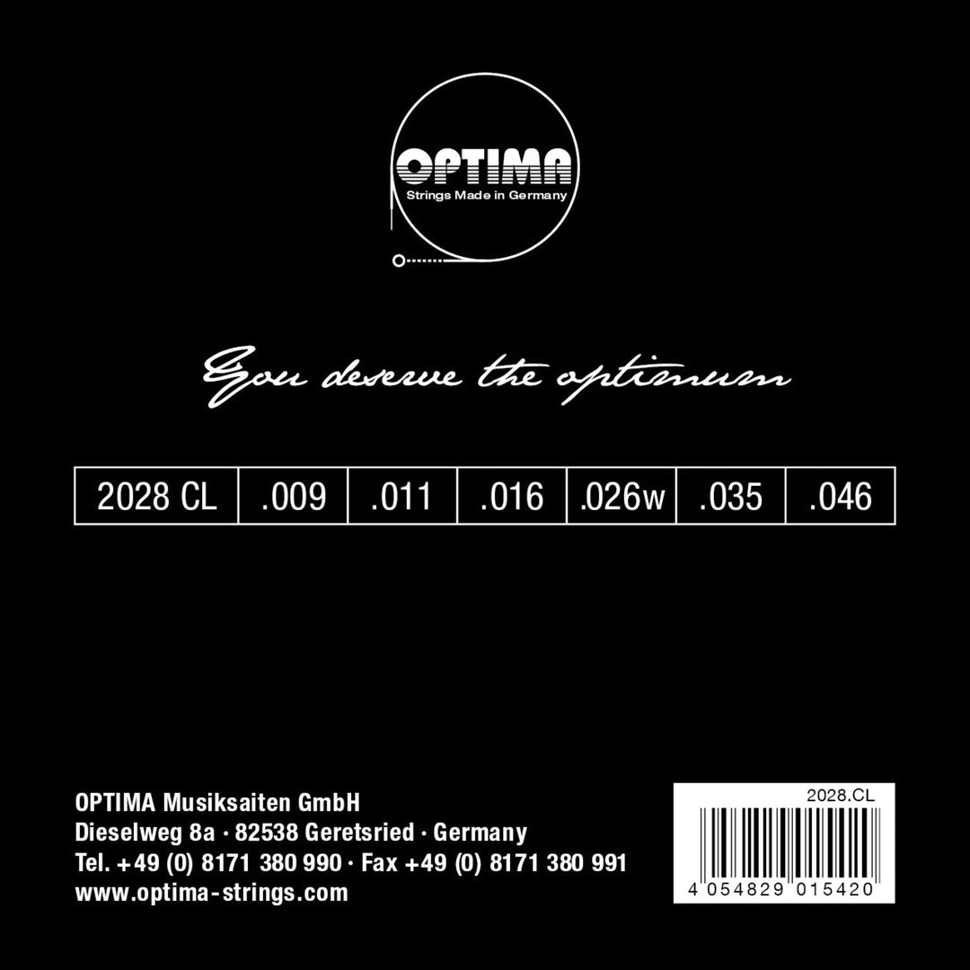 Corde Optima Strings for E-guitar Gold strings round wound - Set (2028 CL)