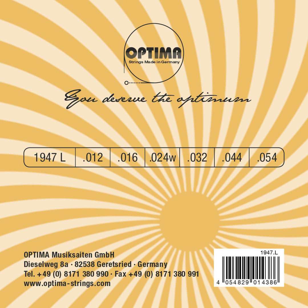 Corde Optima per chitarre E-guitar Jazz Swing Chrome Round Wound - Set (1947L)