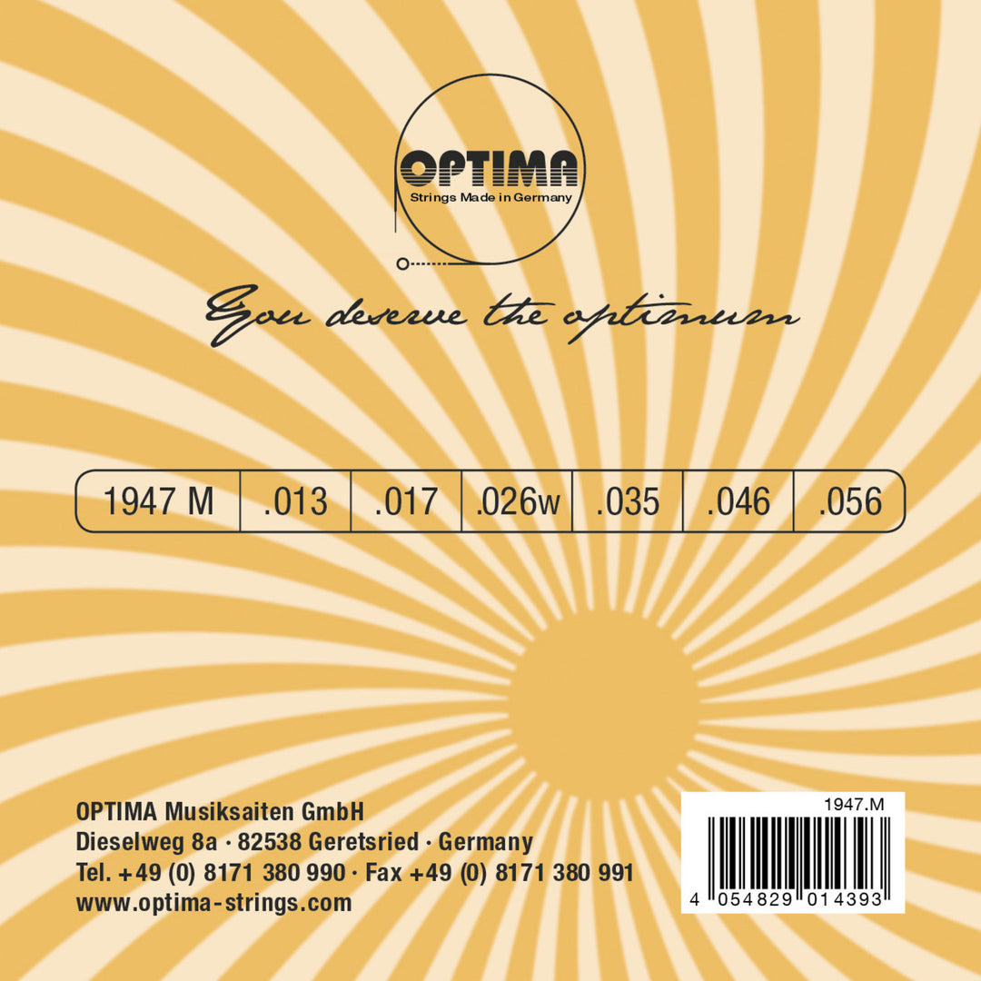 Corde Optima per chitarre elettriche Jazz Swing Chrome Round Wound - Set (1947M)