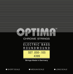 Corde per E-Bass Optima Chrome Strings Round Wound Long Scale - Set 4-string medium (4399M)