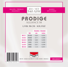 Savarez Strings for classic chitarre Prodige 38 Children's Guitar - 3/4-7/8 Carbon Gw (540ASW)
