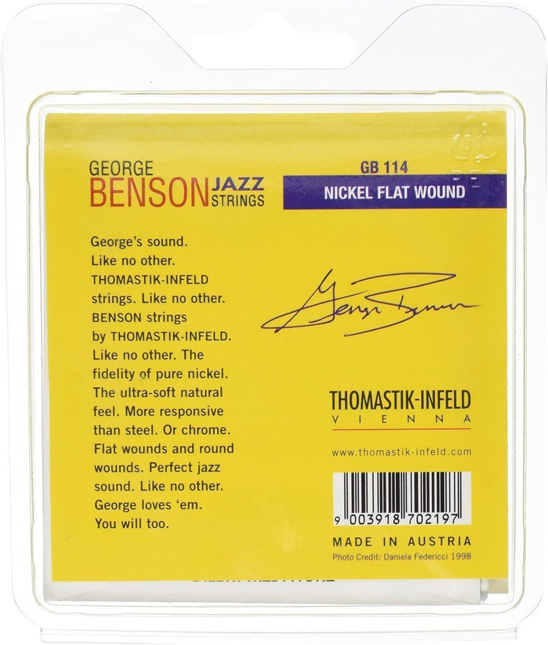 Thomastik-Infeld Corde per E-guitar George Benson Jazz Guitar - set heavy flatwound (GB114)
