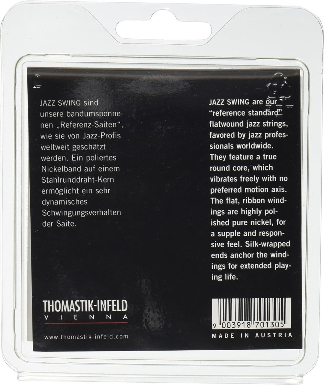 Corde Thomastik-Infeld per chitarre elettriche Serie Jazz Swing Nickel Flat Wound - Set 012 flatwound (JS112)