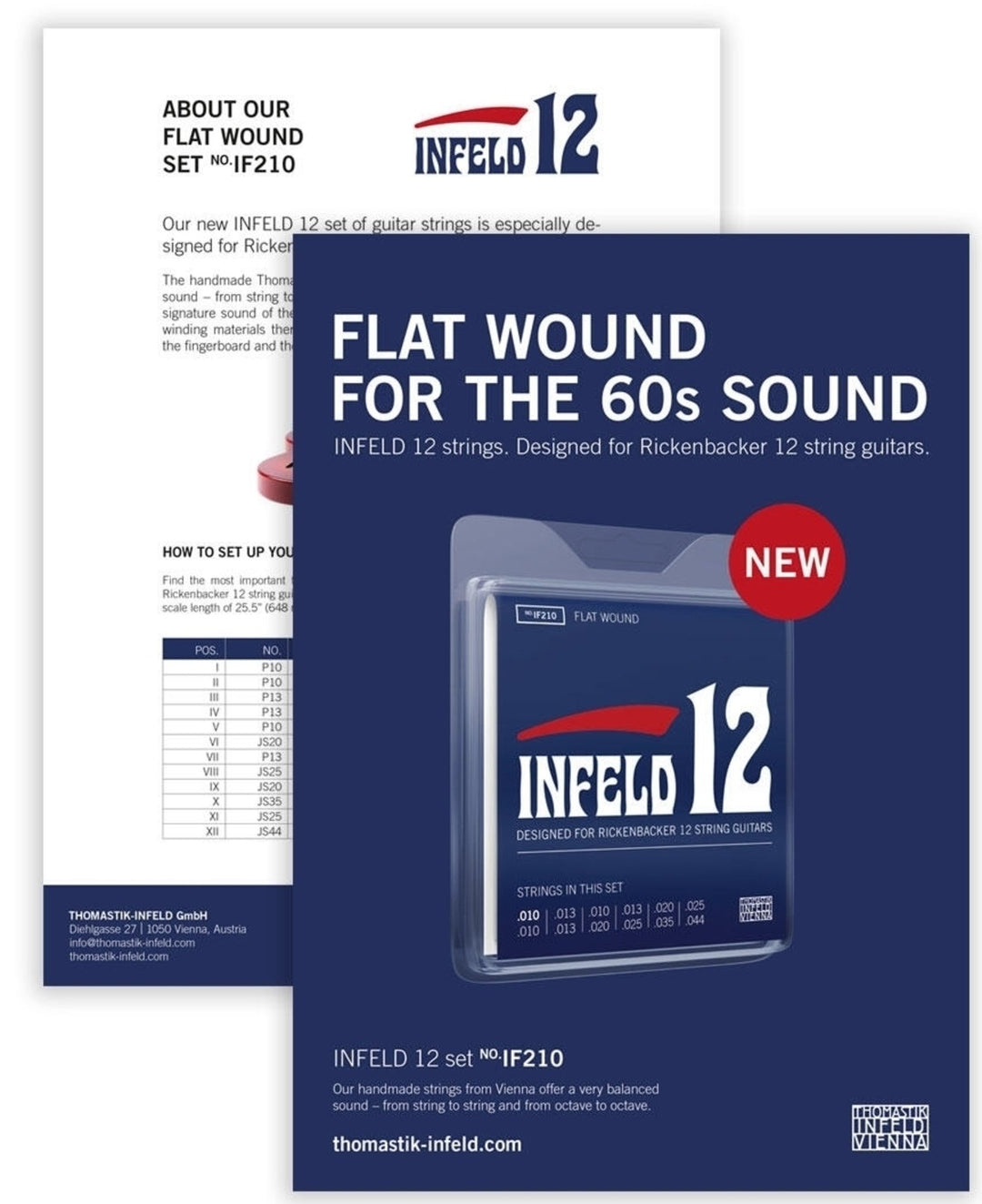 Thomastik-Infeld corde per chitarra elettrica - 12-str. flatwound (IF210)