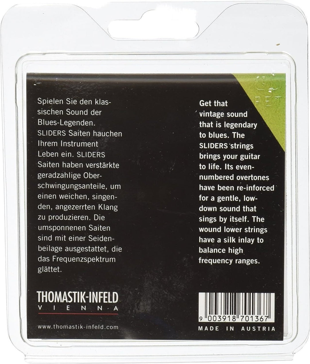 Thomastik-Infeld Corde per chitarre elettrica E-guitar Sliders Blues Series - Set 010 medium (SL110)
