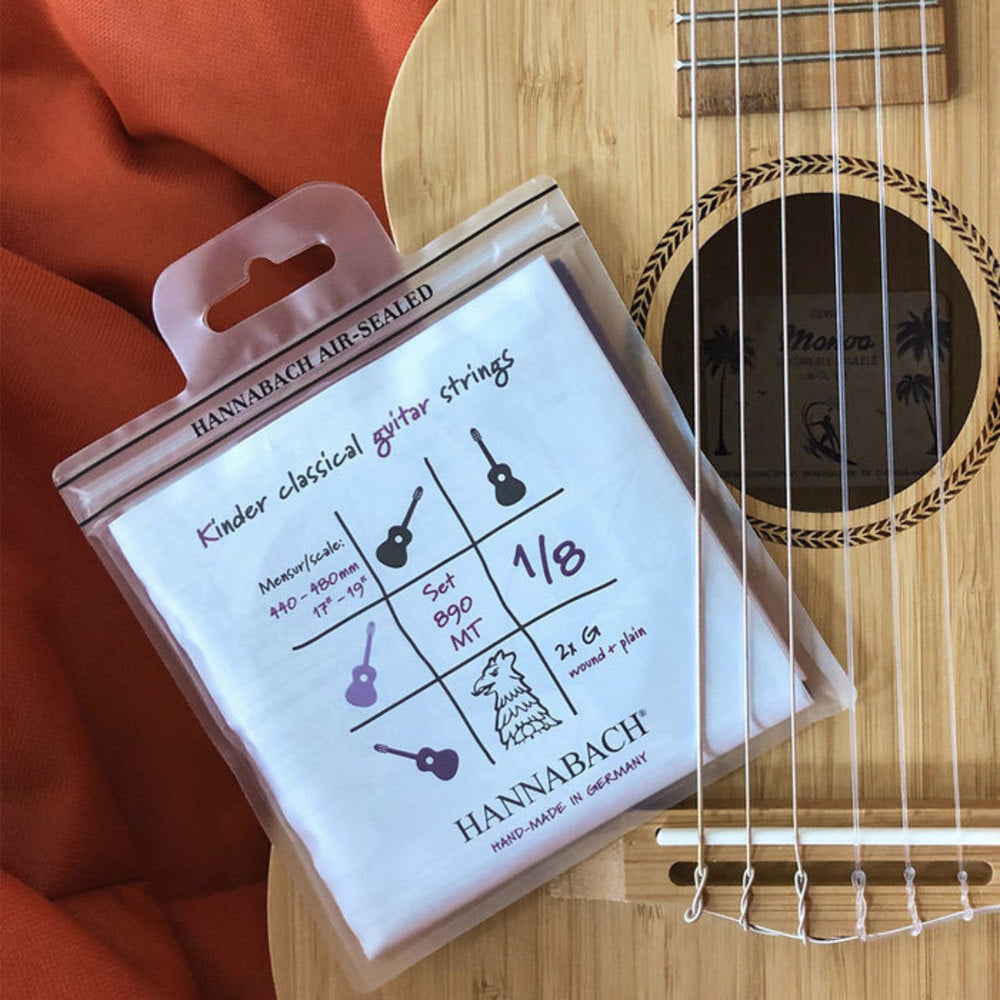 Hannabach 890 1/8 G3 corda avvolta per chitarra per bambini, medium tension