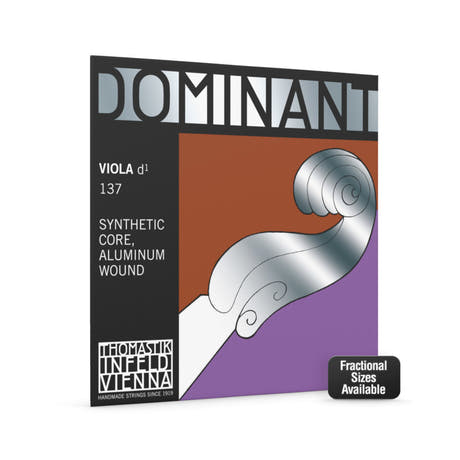 Thomastik-Infeld Corde per viola Dominant con anima in nylon - D Alu. 1/2 (137 1/2)