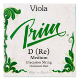 Prim corda di Re per viola, acciaio cromato, morbida