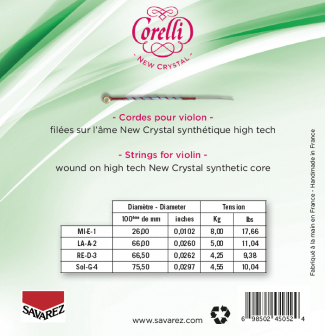Corelli corde per Violini New Crystal - Medium-light (700MLB)