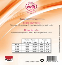 Corde per Violino Corelli New Crystal - Forte (700FB)