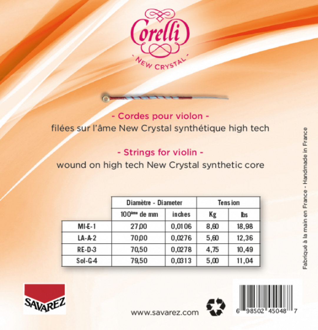 Corde per Violino Corelli New Crystal - Forte (700FB)