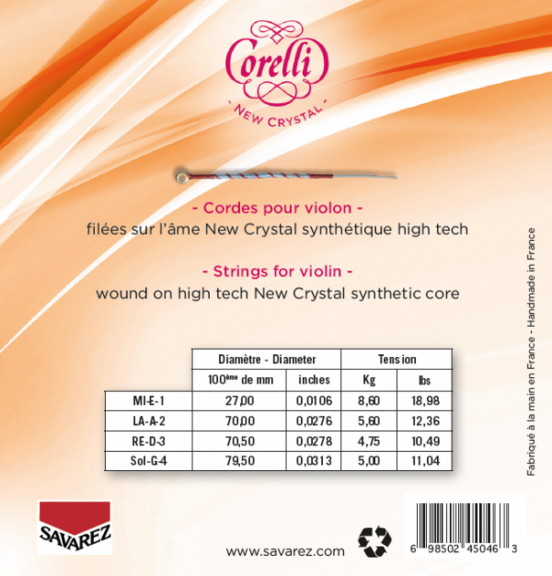 Corde per Violino Corelli New Crystal - Forte (700F)