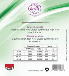 Corde Corelli per viola New Crystal - Light (730LB)