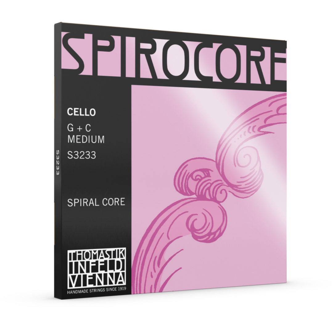 Thomastik-Infeld corde per Violoncello Spirocore con anima a spirale - set G+C tungsteno medium (S3233)