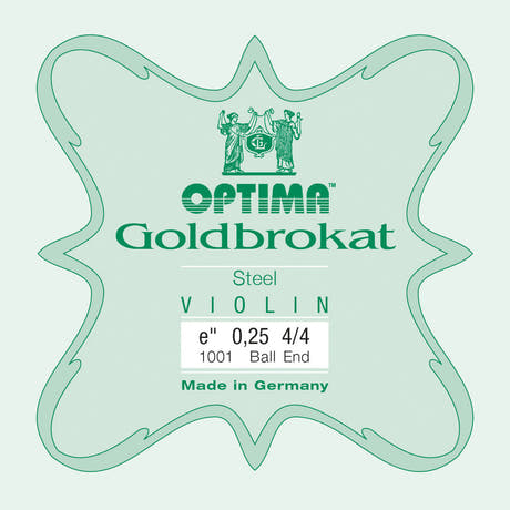 Optima Goldbrokat corda E per violini 4/4, 0,25 mm, a pallina